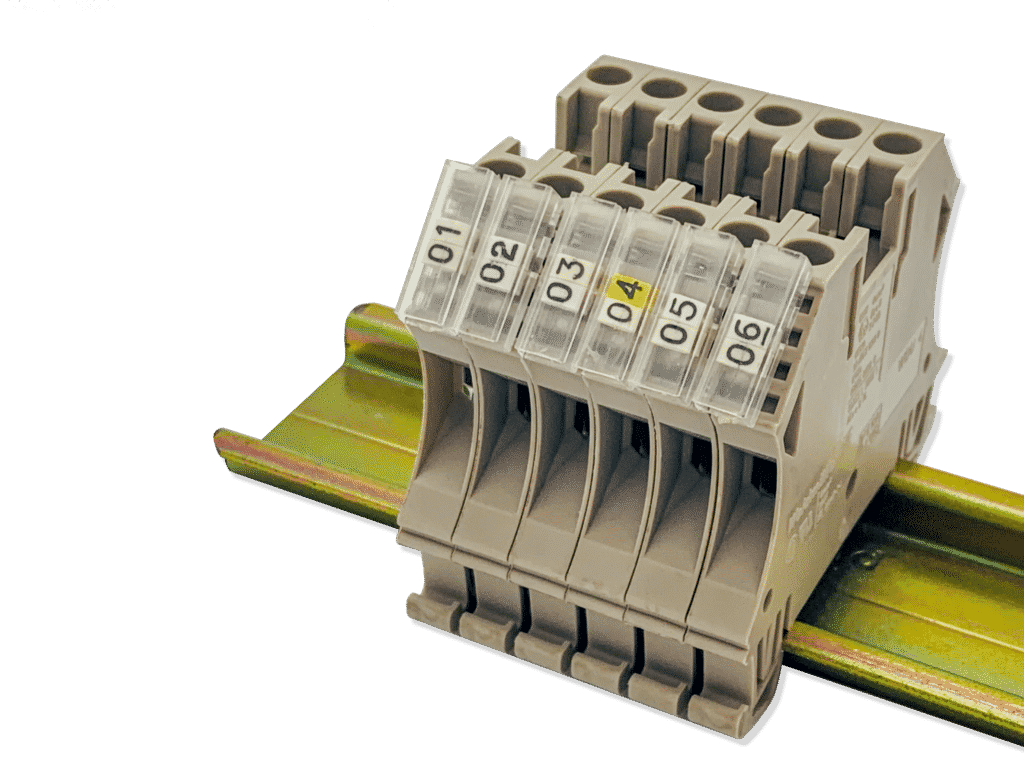 Terminal Block Using Clip Grafoplast® 15mm Weidmuller Sak/WDU Clip-On Terminal Block Markers