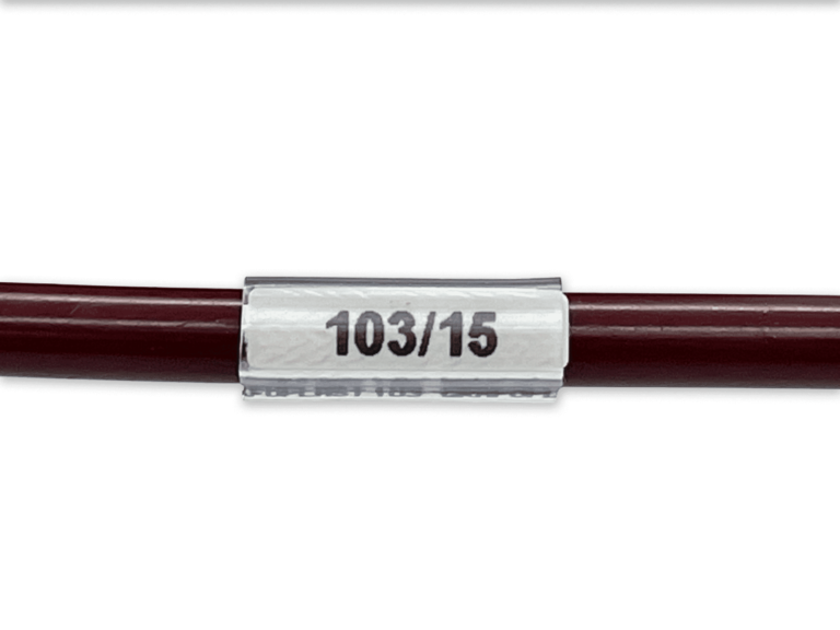 Transparent sleeve over red wire 3-4mm in diameter