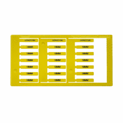 18mm x 4mm Yellow Wire Markers For Use With EVOMAX Thermal Printer (576 tags)